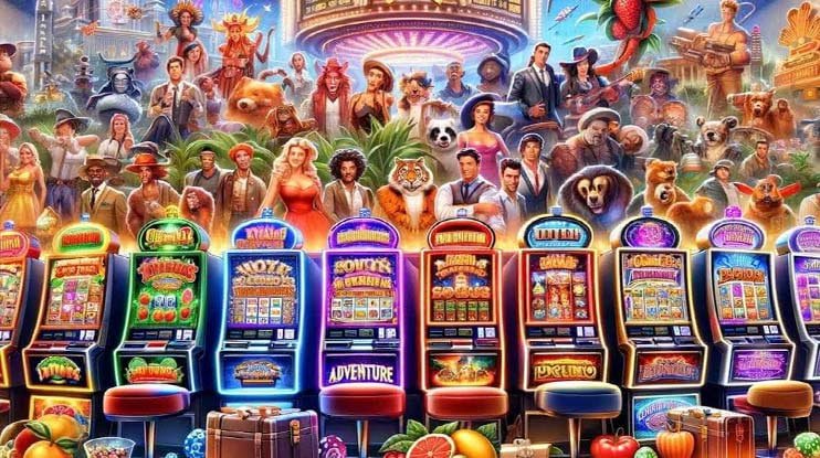 Layar permainan slot online dengan tema eksotis di platform kiano88